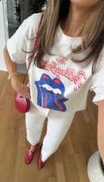 White Rolling Stones Graphic T-Shirt - Image 2