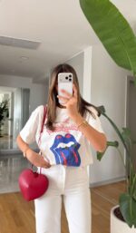 White Rolling Stones Graphic T-Shirt