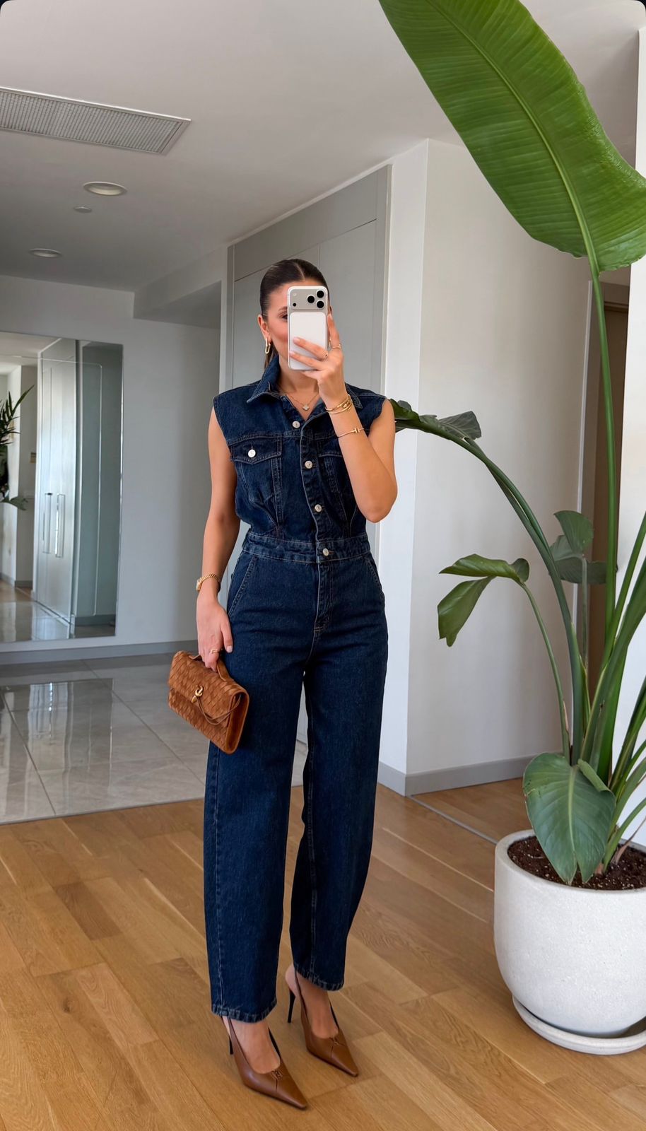 WhatsApp Image 2026-03-10 at 1.56.58 PM Sleeveless Dark Denim Jumpsuit - Image 1