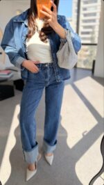 Blue Denim Jacket and Jeans Set - Image 2