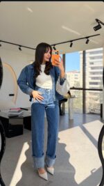Blue Denim Jacket and Jeans Set