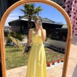 Yellow Belted Maxi Dress