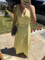 Yellow Belted Maxi Dress - Image 2