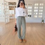 Sage Green Wide Leg Pants