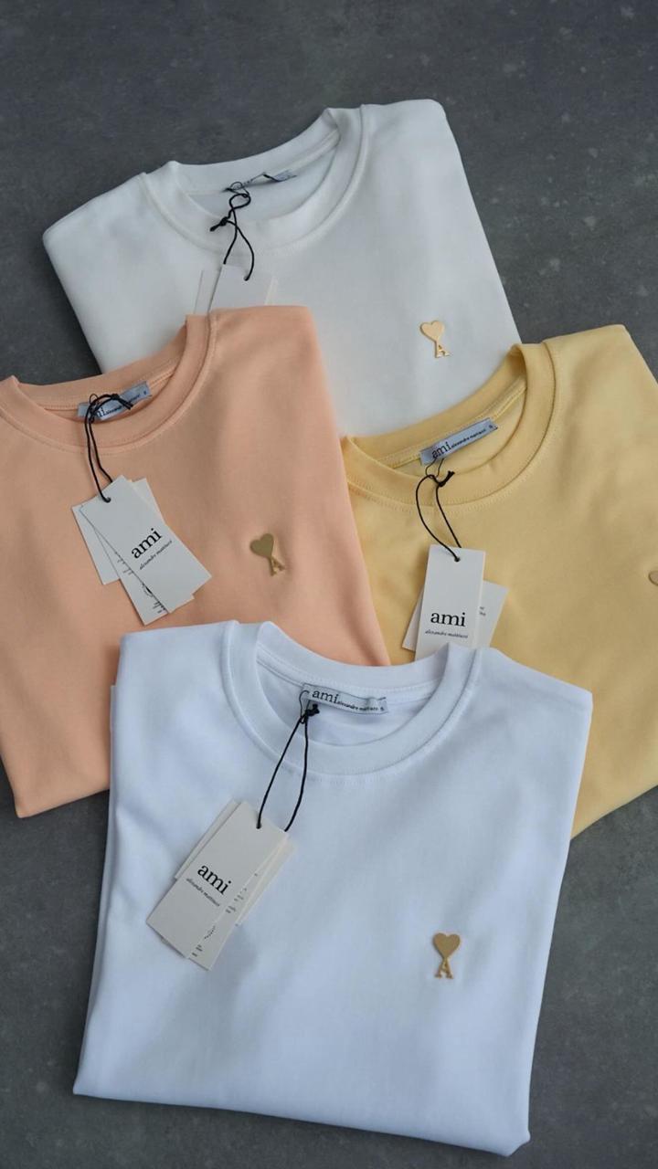 WhatsApp Image 2026-03-18 at 10.52.42 AM Ami Heart Logo Crewneck T-Shirt ( 3 Colors) - Image 1