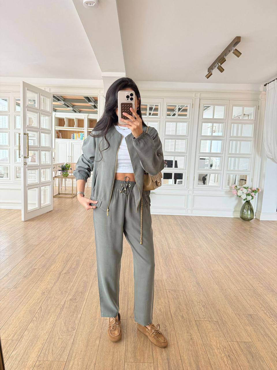 WhatsApp Image 2026-03-18 at 10.55.43 AM Olive Green Jacket and Pants Set - Image 1