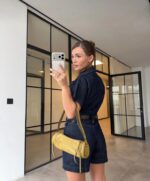 Dark Denim Short Sleeve Romper - Image 3