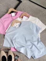 Pastel Colors Cotton T-Shirts - Image 3