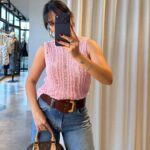 Pink Knit Sleeveless Top