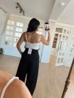 White Lace Trim Camisole Bodysuit - Image 3