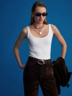 Ribbed Scoop Neck Bodysuit (Multiple Colors) - Image 3
