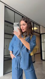 Blue Denim Shirt and Pants Set - Image 4