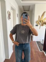 Gray Star Graphic Short Sleeve T-Shirt