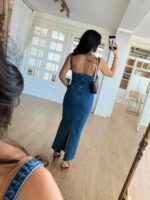 Women's Blue Denim Maxi Dress - Image 2