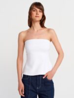 White Strapless Tube Top - Image 3
