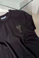Ami Black Heart Logo T-Shirt - Image 2