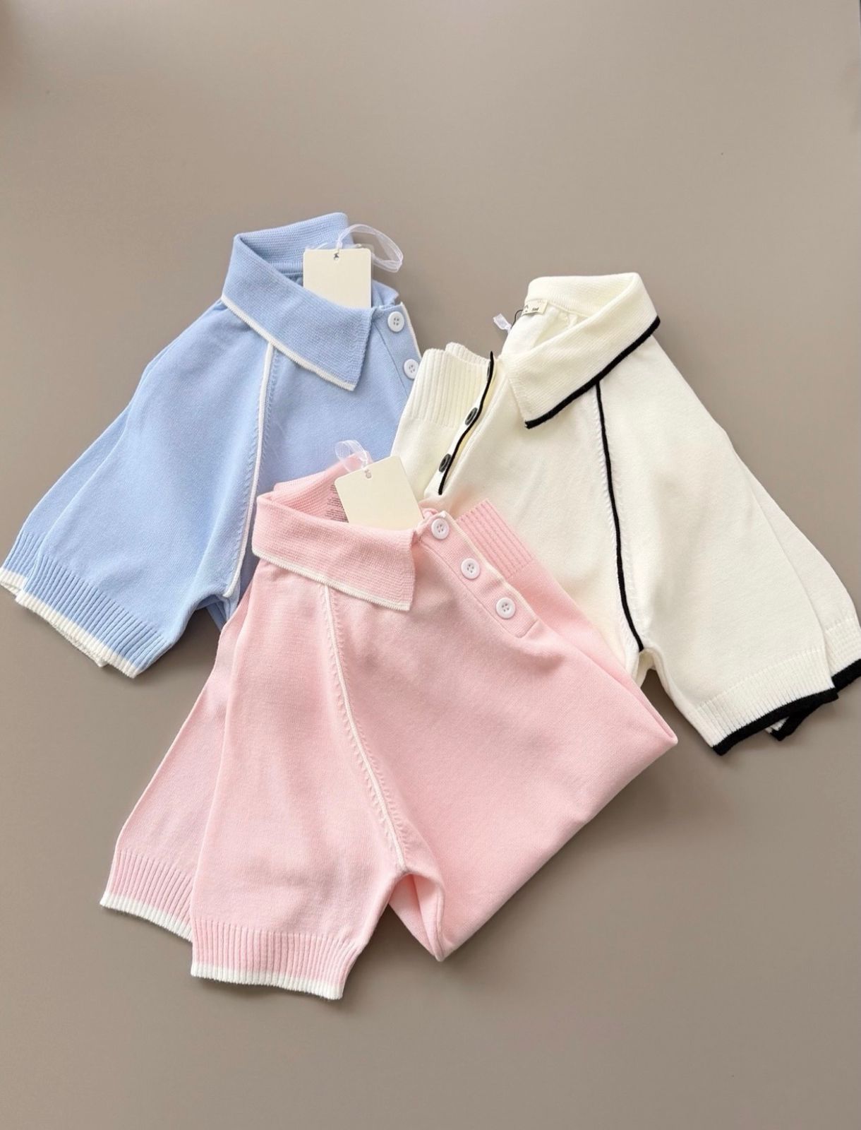 30f93578-d7fd-4335-b509-17d2cdcc5d6f Knit Polo Shirt Short Sleeve - Image 1