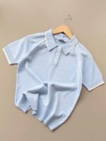 Knit Polo Shirt Short Sleeve - Image 5