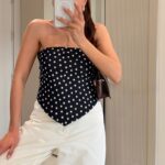 Black Polka Dot Bandana Top