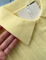 Pastel Knit Short Sleeve Polo Shirts - Image 6