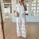 White Lace Two Piece Set
