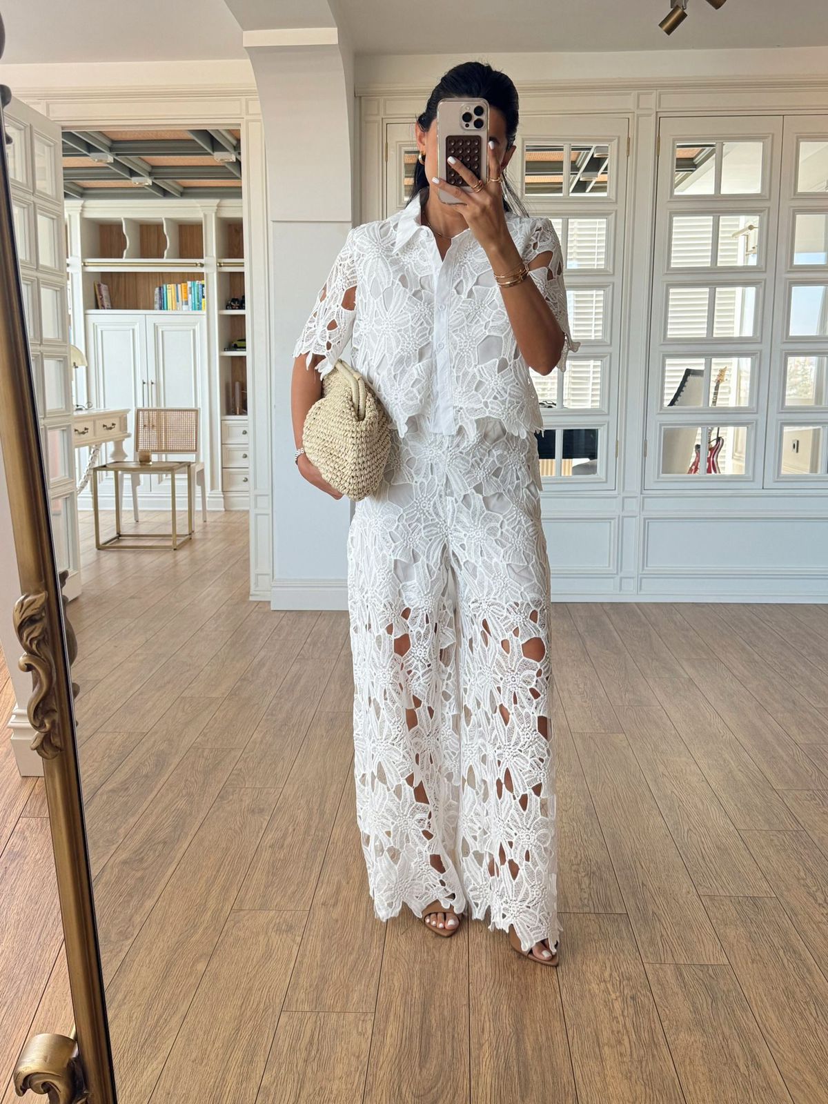 5a742bde-44a0-4120-a8c9-7c448f94712b.jpeg White Lace Two Piece Set - Image 1