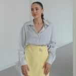 Yellow Skort With Gold Buckle