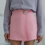 Pink Skort With Gold Buckle