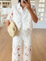 White Lace Two Piece Set - Image 2