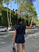Women's Dark Denim Vest and Shorts Set - Image 6