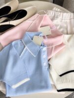 Knit Polo Shirt Short Sleeve - Image 6