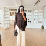 Brown Poncho Top