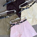 Flow Pleated Shorts With Belt