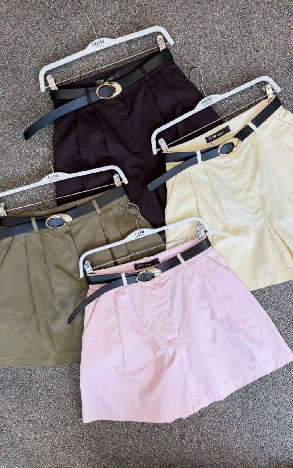 8d3579b1-035f-4ff8-a79f-95d3e8683180 Flow Pleated Shorts With Belt - Image 1