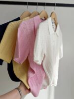 Short Sleeve Knit Polo T-Shirts Assorted Colors - Image 3