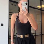 Black Lace Trim Bodysuit