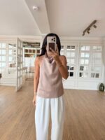 Beige Halter Neck Top - Image 2