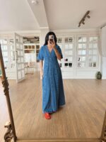 Button Front Denim Maxi Dress - Image 4