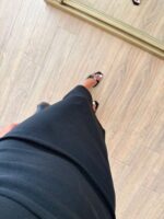 Black Sleeveless Midi Slip Dress - Image 2