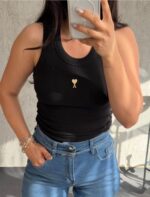Ami Heart Logo Cotton Tank Top (3 Colors) - Image 4