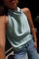 Mint Green Halter Neck Top