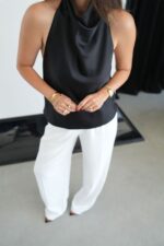 Black Halter Neck Top - Image 2