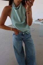 Mint Green Halter Neck Top - Image 3
