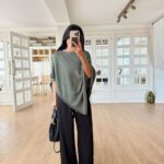 Sage Green Poncho Top
