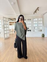 Sage Green Poncho Top