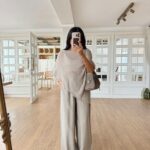 Beige Poncho Top