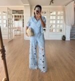 Light Blue Lace Two Piece Set