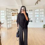 Black Poncho Top