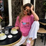 Pink Je T'aime Paris Dog Graphic T-Shirt
