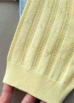 Pastel Knit Short Sleeve Polo Shirts - Image 8